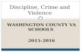 WASHINGTON COUNTY VA SCHOOLS 2015-2016 Discipline, Crime and Violence.