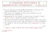 K charged meeting 10/11/03 K tracking efficiency & geometrical acceptance :  K (p K,  K )  We use the tag in the handle emisphere to have in the signal.