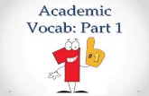 Academic Vocab: Part 1. Claim A statement essentially arguable but used as a primary point to support or prove an argument is called a claim. If somebody.