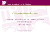 Dispute Resolution Essential Competencies for Charter Schools EC Coordinators April 23, 2015 Exceptional Children Division 1.