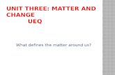 What defines the matter around us?. LEQ: What forms does matter take?