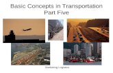 Basic Concepts in Transportation Part Five Marketing Logistics.