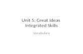 Unit 5: Great Ideas Integrated Skills Vocabulary.