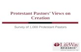 Protestant Pastors’ Views on Creation Survey of 1,000 Protestant Pastors.