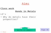 Chemistry 2 Lesson 2.4 Giant Metallic Structures AQA Additional Science.