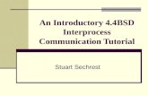 An Introductory 4.4BSD Interprocess Communication Tutorial Stuart Sechrest.