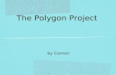 The Polygon Project by Connor. Definition A polygon is a shape with 3 or more sides Poly means how many and gon means angles in the language of Greece.