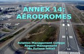 Aviation Management College Airport Management Ms.Zuliana Ismail ANNEX 14: AERODROMES 1.