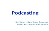 Podcasting Ben Buckert, Katie Dover, Cassandra Hulett, Kerri McCoy, Mark Swindle.