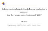 Striking empirical regularities in hadron-production processes: Can they be understood in terms of QCD? LIU Qin Department of Physics, CCNU, 430079 Wuhan,
