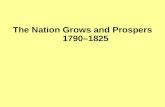 The Nation Grows and Prospers 1790–1825. The Industrial Revolution Industrial Revolution—a long, slow process, begun in Britain, that completely changed.