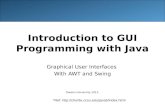 Introduction to GUI Programming with Java Graphical User Interfaces With AWT and Swing Towson University 2013. *Ref: .