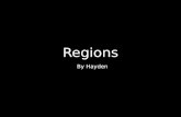 Regions By Hayden. All about regions A region is a area with simular things such as landforms. There are 5 regions in the USA they are Northeast, Midwest,