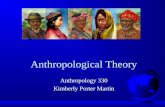 Anthropological Theory Anthropology 330 Kimberly Porter Martin.