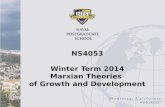 NS4053 Winter Term 2014 Marxian Theories of Growth and Development.