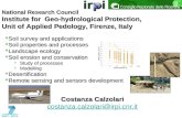 National Research Council Institute for Geo-hydrological Protection, Unit of Applied Pedology, Firenze, Italy Costanza Calzolari costanza.calzolari@irpi.cnr.it.