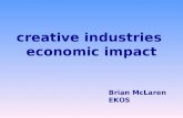 Creative industries economic impact Brian McLaren EKOS.