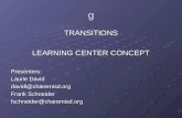 G TRANSITIONS LEARNING CENTER CONCEPT Presenters: Laurie David davidl@charemisd.org Frank Schneider fschneider@charemisd.org.