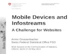 Federal Department of Home Affairs FDHA Federal Statistical Office FSO Mobile Devices and Infostreams A Challenge for Websites Armin Grossenbacher Swiss.