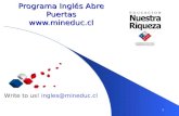 1 Programa Inglés Abre Puertas  Write to us! ingles@mineduc.cl.