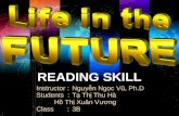 READING SKILL Instructor :Nguyễn Ngọc Vũ, Ph.D Students :Tạ Thị Thu Hà Hồ Thị Xuân Vương Class :3B.