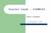 Starter Cards - EXAMPLES Dave Carden Liverpool LEA.