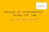 Access to Information: Using the law By Gabriella Razzano.