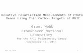 Relative Polarization Measurements of Proton Beams Using Thin Carbon Targets at RHIC Grant Webb Brookhaven National Laboratory Sept 14, 2015PSTP20151 for.