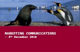 MARKETING COMMUNICATIONS - 4 th December 2010. 2 Setting Communication Objectives.