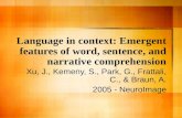 Language in context: Emergent features of word, sentence, and narrative comprehension Xu, J., Kemeny, S., Park, G., Frattali, C., & Braun, A. 2005 - NeuroImage.