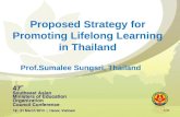 Proposed Strategy for Promoting Lifelong Learning in Thailand Prof.Sumalee Sungsri, Thailand 1/40.