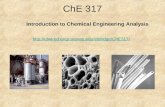 ChE 317 Introduction to Chemical Engineering Analysis