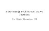 Forecasting Techniques: Naïve Methods Su, Chapter 10, sections I-II.