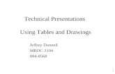 1 Technical Presentations Using Tables and Drawings Jeffrey Donnell MRDC 3104 894-8568.
