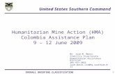 1 Humanitarian Mine Action (HMA) Colombia Assistance Plan 9 – 12 June 2009 Mr. José M. Matos Stability Directorate Humanitarian Assistance Division 305-437-3025.