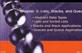 Chapter 3: Lists, Stacks, and Queues Abstract Data Types Lists and Sorted Lists CS 340 Page 34 Stacks and Stack Applications Queues and Queue Applications.