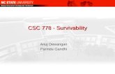 CSC 778 - Survivability Anuj Dewangan Parinda Gandhi.