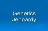 Genetics Jeopardy. GeneticsCellsGeneticsMeiosisMitosis Microscope / DNA Pedigree Charts 100 200 400 600 800 1000.