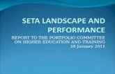 REPORT TO THE PORTFOLIO COMMITTEE ON HIGHER EDUCATION AND TRAINING 18 January 2011.