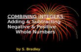 COMBINING INTEGERS: Adding & Subtracting Negative & Positive Whole Numbers by S. Bradley.