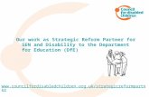 Our work as Strategic Reform Partner for SEN and Disability to the Department for Education (DfE) .