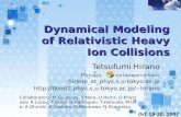 Dynamical Modeling of Relativistic Heavy Ion Collisions Tetsufumi Hirano hirano_at_phys.s.u-tokyo.ac.jp hirano Collaborators:
