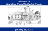 Welcome to New Hope United Methodist Church January 25, 2015.