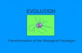 EVOLUTION Transformation of the Biological Paradigm.