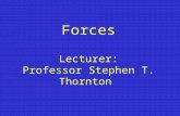 Forces Lecturer: Professor Stephen T. Thornton. Reading Quiz: Which of Newton’s laws refers to an action and a reaction acceleration? A) First law. B)