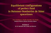 Equilibrium configurations of perfect fluid in Reissner-Nordström de Sitter spacetimes Hana Kučáková, Zdeněk Stuchlík, Petr Slaný Institute of Physics,