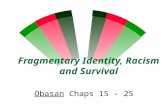 Fragmentary Identity, Racism and Survival Obasan Chaps 15 - 25.