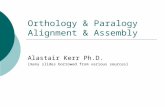 Orthology & Paralogy Alignment & Assembly Alastair Kerr Ph.D. [many slides borrowed from various sources]