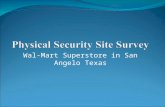 Wal-Mart Superstore in San Angelo Texas. Wal-Mart Threat Assessment Vandelism Theft of merchandise Theft of store supplies Illegal entry into facility.