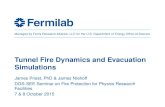 Tunnel Fire Dynamics and Evacuation Simulations James Priest, PhD & James Niehoff DGS-SEE Seminar on Fire Protection for Physics Research Facilities 7.